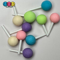 Mini Tiny Lollipop Fake Candy Pink Blue Vanilla Green Purple Cabochons Decoden Charm 10 Pcs