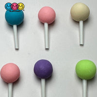 Mini Tiny Lollipop Fake Candy Pink Blue Vanilla Green Purple Cabochons Decoden Charm 10 Pcs