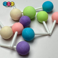 Mini Tiny Lollipop Fake Candy Pink Blue Vanilla Green Purple Cabochons Decoden Charm 10 Pcs