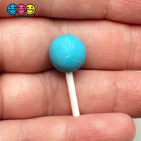 Mini Tiny Lollipop Fake Candy Pink Blue Vanilla Green Purple Cabochons Decoden Charm 10 Pcs