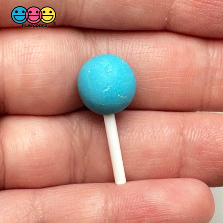 Mini Tiny Lollipop Fake Candy Pink Blue Vanilla Green Purple Cabochons Decoden Charm 10 Pcs