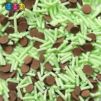 Mint Chocolate Chip Ice Cream Mix Fake Clay Sprinkles Decoden Confetti Jimmies 20 Grams Sprinkle