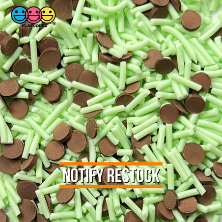 Mint Chocolate Chip Ice Cream Mix Fake Clay Sprinkles Decoden Confetti Jimmies 20 Grams Sprinkle