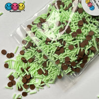 Mint Chocolate Chip Ice Cream Mix Fake Clay Sprinkles Decoden Confetti Jimmies Sprinkle