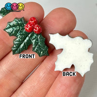 Mistletoe Christmas Flat Back Charms Glitter Cabochons 10 Pcs Playcode3 Llc Charm