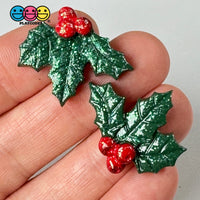 Mistletoe Christmas Flat Back Charms Glitter Cabochons 10 Pcs Playcode3 Llc Charm