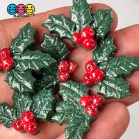 Mistletoe Christmas Flat Back Charms Glitter Cabochons 10 Pcs Playcode3 Llc Charm