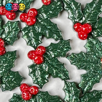 Mistletoe Christmas Flat Back Charms Glitter Cabochons 10 Pcs Playcode3 Llc Charm