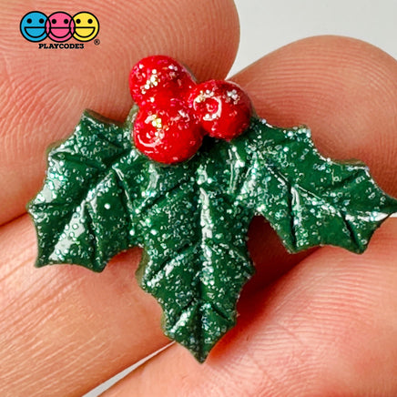Mistletoe Christmas Flat Back Charms Glitter Cabochons 10 Pcs Playcode3 Llc Charm