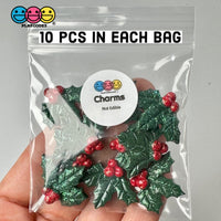 Mistletoe Christmas Flat Back Charms Glitter Cabochons 10 Pcs Playcode3 Llc Charm