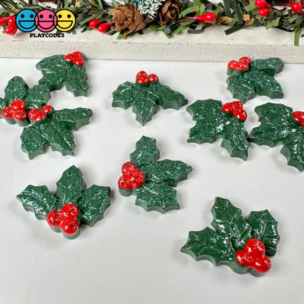 Mistletoe Christmas Flat Back Charms Glitter Cabochons 10 Pcs Playcode3 Llc Charm