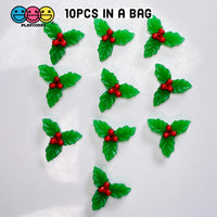 Mistletoe Mini Flatback Charm Christmas Resin Home Décor Accessories Cabochons 10Pcs