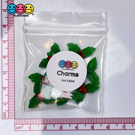 Mistletoe Mini Flatback Charm Christmas Resin Home Décor Accessories Cabochons 10Pcs