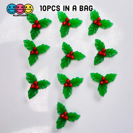 Mistletoe Mini Flatback Charm Christmas Resin Home Décor Accessories Cabochons 10Pcs