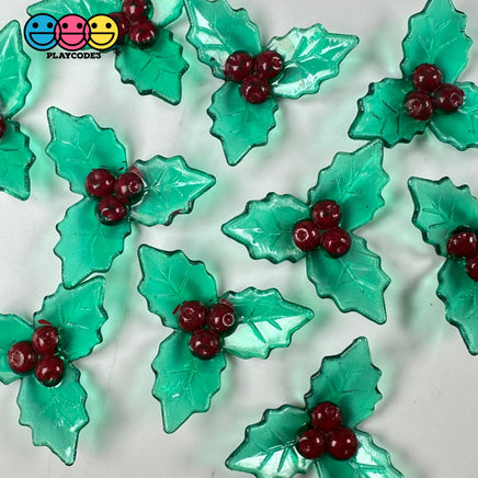 Mistletoe Mini Transparent Charm Christmas Resin Home Décor Accessories Cabochons 10Pcs Playcode3