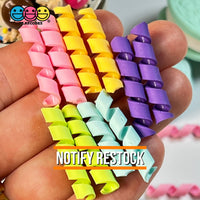 Mixed Colors Curls Fake Candy Charm Cabochon Polymer Clay Bake Decoden 5 20 Pcs