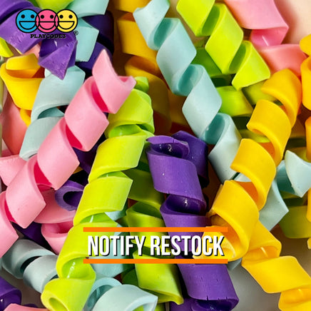 Mixed Colors Curls Fake Candy Charm Cabochon Polymer Clay Bake Decoden 5 20 Pcs
