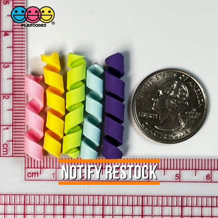 Mixed Colors Curls Fake Candy Charm Cabochon Polymer Clay Bake Decoden 5 20 Pcs