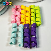 Mixed Colors Curls Fake Candy Charm Cabochon Polymer Clay Bake Decoden 5 20 Pcs