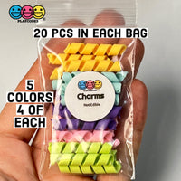 Mixed Colors Curls Fake Candy Charm Cabochon Polymer Clay Bake Decoden 5 20 Pcs