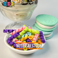 Mixed Colors Curls Fake Candy Charm Cabochon Polymer Clay Bake Decoden 5 20 Pcs