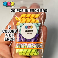 Mixed Colors Curls Fake Candy Charm Cabochon Polymer Clay Bake Decoden 5 20 Pcs