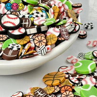 Mixed Sports Soccer Baseball Football Basketball Tennis Fake Clay Sprinkles Decoden Jimmies Sprinkle