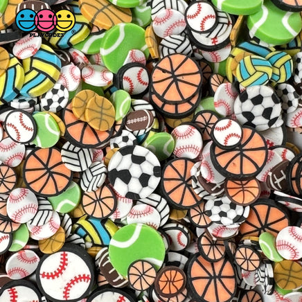 Mixed Sports Soccer Baseball Football Basketball Tennis Fake Clay Sprinkles Decoden Jimmies Sprinkle