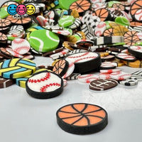 Mixed Sports Soccer Baseball Football Basketball Tennis Fake Clay Sprinkles Decoden Jimmies Sprinkle