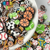 Mixed Sports Soccer Baseball Football Basketball Tennis Fake Clay Sprinkles Decoden Jimmies Sprinkle
