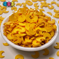 Moon Large Bright Yellow Fimo Slices Fake Clay Sprinkles Moons Decoden Jimmies Funfetti Sprinkle