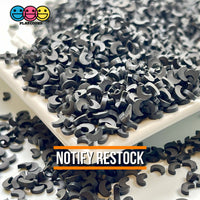 Moon Little Black Fimo Slices Fake Clay Sprinkles Moons Decoden Jimmies Funfetti 20 Grams Sprinkle