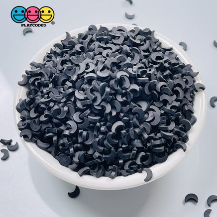 Moon Little Black Fimo Slices Fake Clay Sprinkles Moons Decoden Jimmies Funfetti Sprinkle