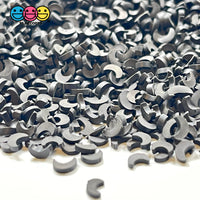 Moon Little Black Fimo Slices Fake Clay Sprinkles Moons Decoden Jimmies Funfetti Sprinkle