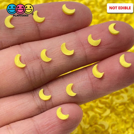 Moon Little Bright Yellow Fimo Slices Fake Clay Sprinkles Moons Decoden Jimmies Funfetti Sprinkle
