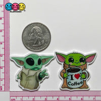 Yoda I Love Coffee Planar Baby Decoden Planars 10Pcs