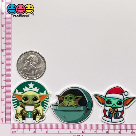Baby Yoda Theme Planar Flatback Christmas Cabochon Planars 10Pcs