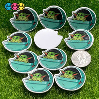 Baby Yoda Theme Planar Flatback Christmas Cabochon Planars 10Pcs Yoda Crib