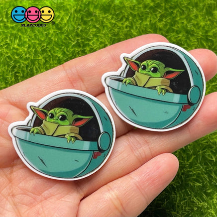 Baby Yoda Theme Planar Flatback Christmas Cabochon Planars 10Pcs