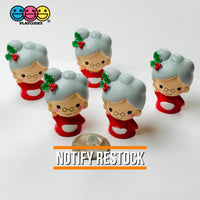 Santa Claus Wife Mrs 5Pcs 3D Cabochons Decoden Charm Figurine Miniature Playcode3 Llc