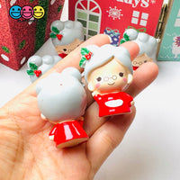 Santa Claus Wife Mrs 5Pcs 3D Cabochons Decoden Charm Figurine Miniature Playcode3 Llc