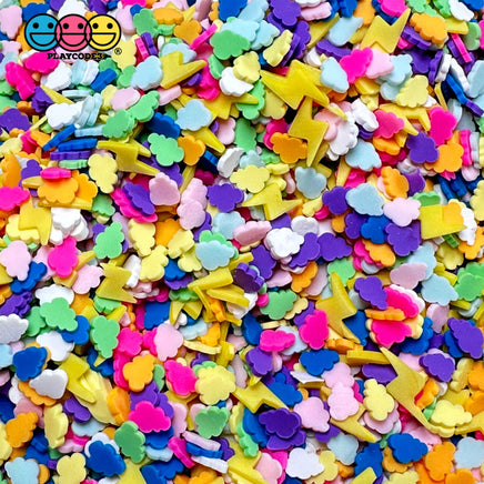 5/10Mm Multicolor Cloud Yellow Lighting Fake Clay Sprinkles Decoden Fimo Jimmies Playcode3 Llc 10