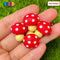 Mushroom Red White Spots Fly Mushrooms Charm Cabochons 10 Pcs