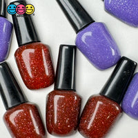 Nail Polish Makeup Charms - Red & Purple Cabochons For Decoden Crafts (10 Pcs) Charm
