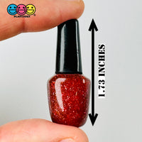 Nail Polish Makeup Charms - Red & Purple Cabochons For Decoden Crafts (10 Pcs) Charm