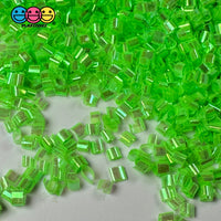 Neon Green 100G Bingsu Beads Slime Crunchy Iridescent Crafting Supplies Cut Plastic Straws Playcode3