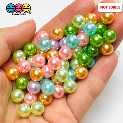 No-Hole Pastel Acrylic Beads 8mm - Slime Supplies Fake Bake Decor Cabochons Decoden PLAYCODE3 LLC Glitter