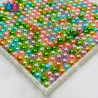 No-Hole Pastel Acrylic Beads 8mm - Slime Supplies Fake Bake Decor Cabochons Decoden PLAYCODE3 LLC Glitter