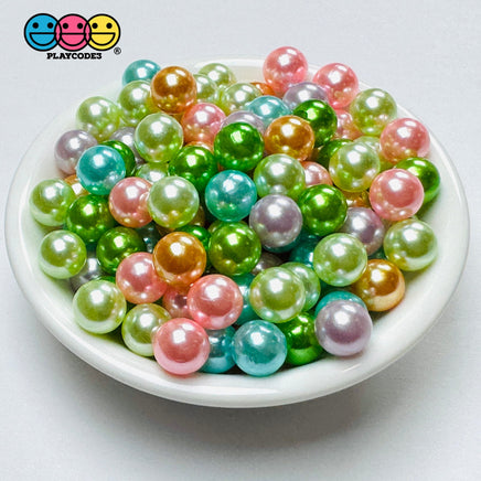 No-Hole Pastel Acrylic Beads 8mm - Slime Supplies Fake Bake Decor Cabochons Decoden PLAYCODE3 LLC Glitter