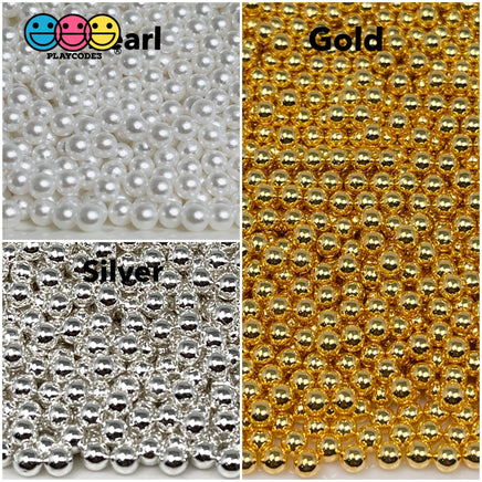 Nonpareil Caviar Beads Faux Sprinkles 4Mm Decoden Funfetti Jimmies Resin 20 Colors Bead